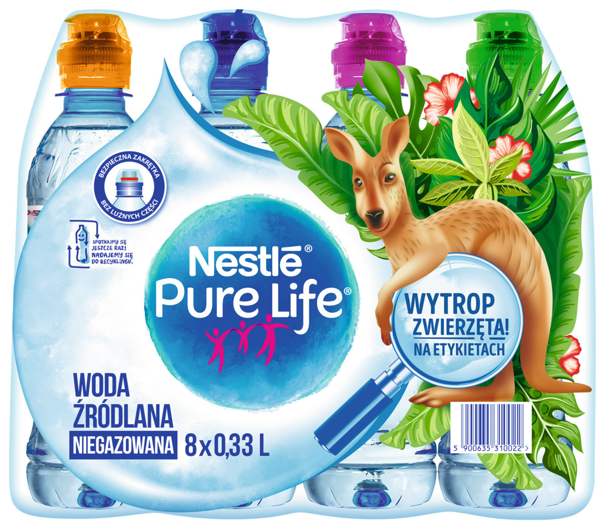 Nestle Pure Life Tropiciele 0,33 L Zbiorcze