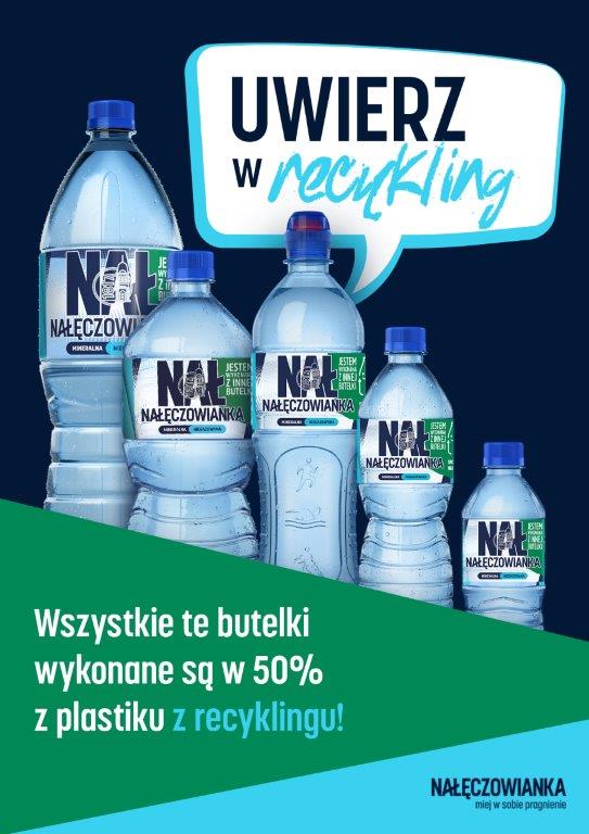 Nałęczowianka Pierwszą Marką W Polsce Z Pełnym Portfolio Wody Niegazowanej W Butelkach W 50% Z Plastiku Z Recyklingu